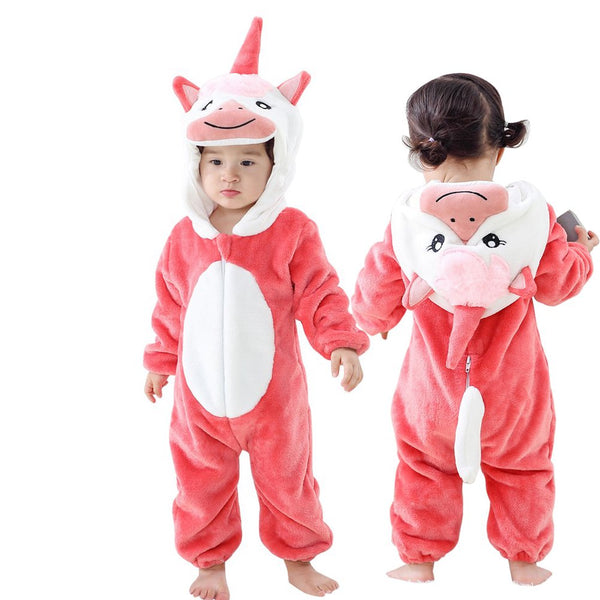 Unicorn Shape Hooded Jumpsuit